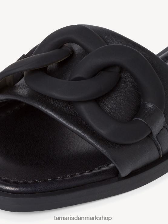 Tamaris Kvinder lædermule - sort/sort uni XVXV8T1076 sko