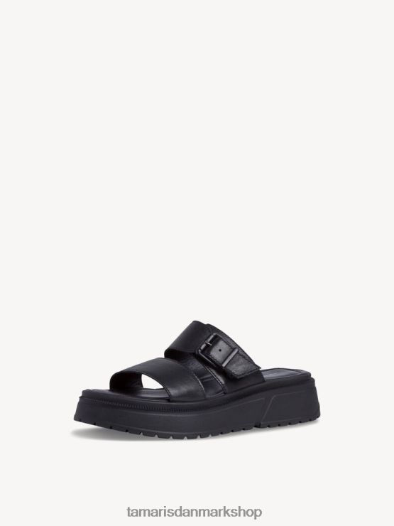 Tamaris Kvinder lædermule - sort/sort uni XVXV8T2078 sko