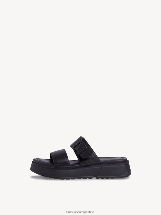 Tamaris Kvinder lædermule - sort/sort uni XVXV8T2078 sko