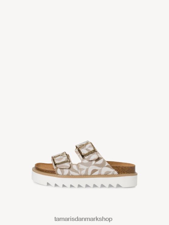 Tamaris Kvinder muldyr - beige/beige struktur XVXV8T2226 sko