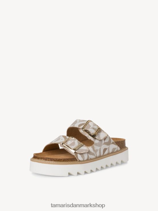 Tamaris Kvinder muldyr - beige/beige struktur XVXV8T2226 sko