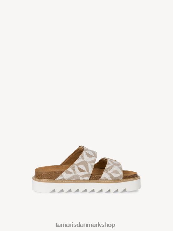 Tamaris Kvinder muldyr - beige/beige struktur XVXV8T2226 sko
