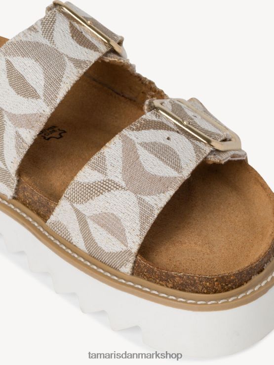 Tamaris Kvinder muldyr - beige/beige struktur XVXV8T2226 sko