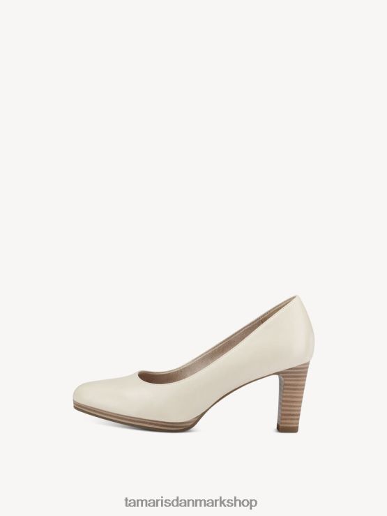Tamaris Kvinder læder pumps - beige/elfenben XVXV8T2300 sko