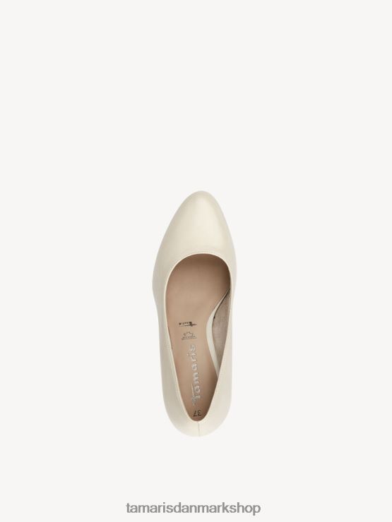Tamaris Kvinder læder pumps - beige/elfenben XVXV8T2300 sko