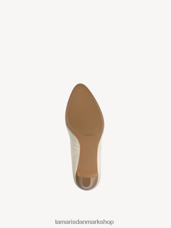 Tamaris Kvinder læder pumps - beige/elfenben XVXV8T2300 sko