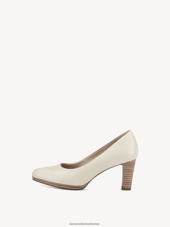 Tamaris Kvinder læder pumps - beige/elfenben XVXV8T2300 sko