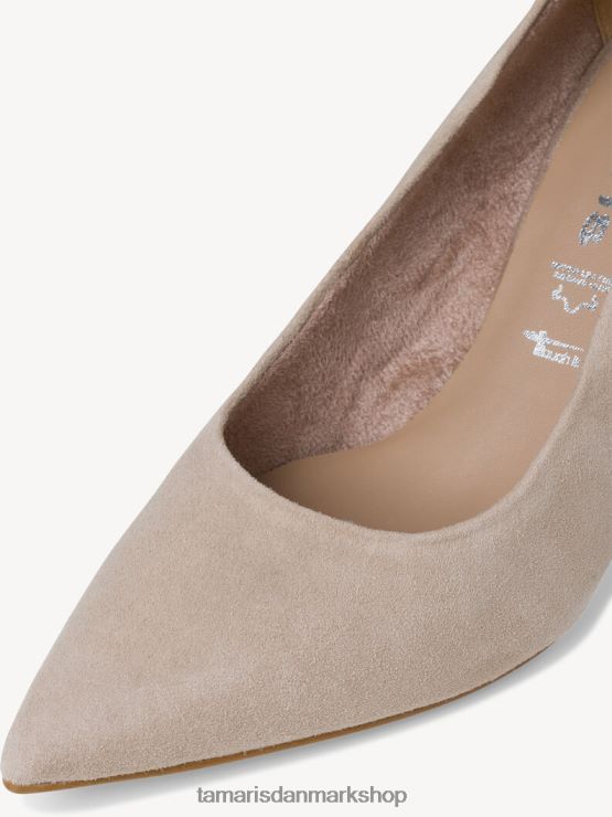Tamaris Kvinder læder pumps - beige/elfenben XVXV8T494 sko