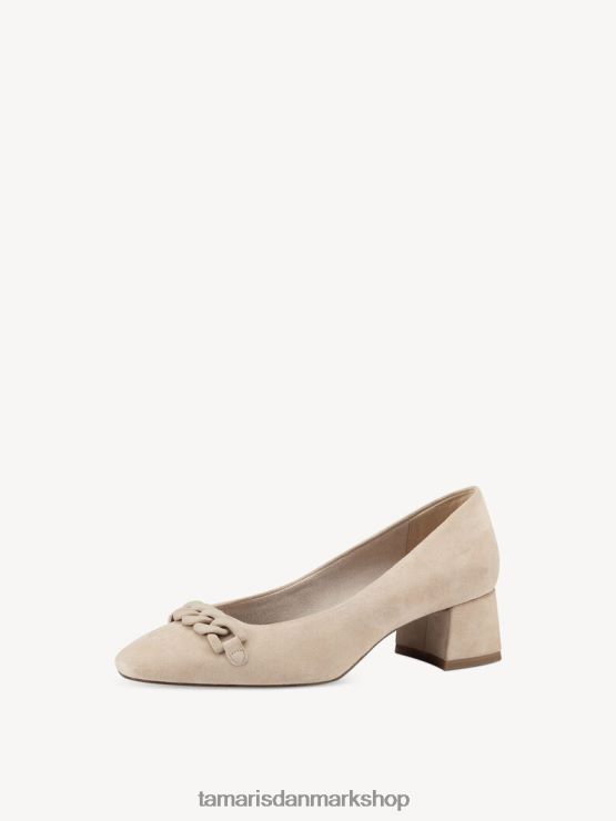 Tamaris Kvinder læder pumps - beige/nøgen XVXV8T1957 sko