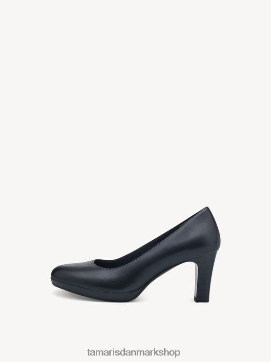 Tamaris Kvinder læder pumps - blå/marineblå XVXV8T1645 sko