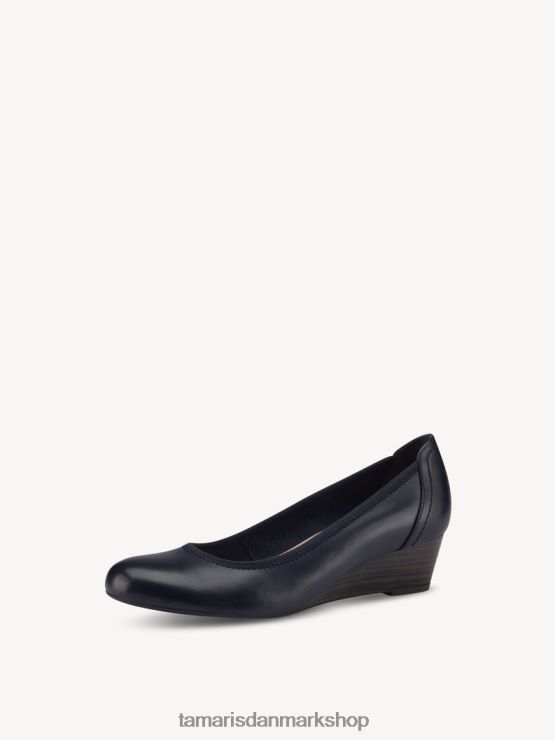 Tamaris Kvinder læder pumps - blå/marineblå XVXV8T901 sko