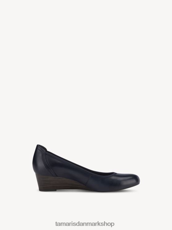 Tamaris Kvinder læder pumps - blå/marineblå XVXV8T901 sko