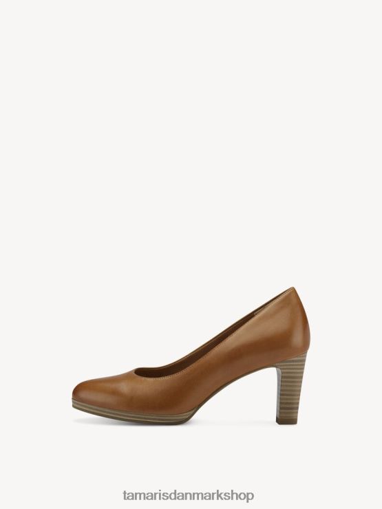 Tamaris Kvinder læder pumps - brun/kamel XVXV8T1365 sko