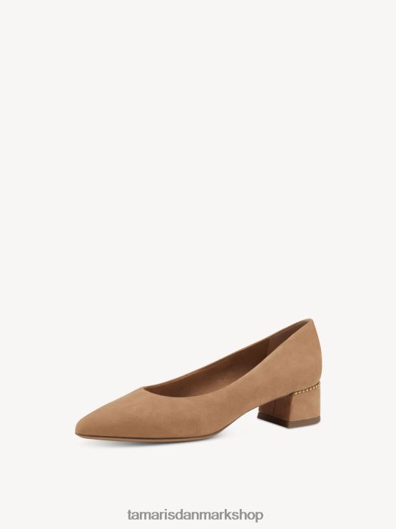 Tamaris Kvinder læder pumps - brun/kamel XVXV8T1946 sko