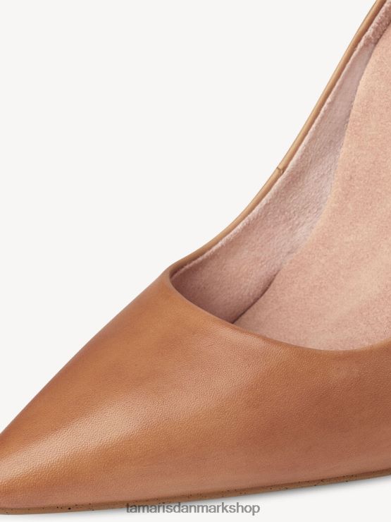 Tamaris Kvinder læder pumps - brun/kamel XVXV8T501 sko
