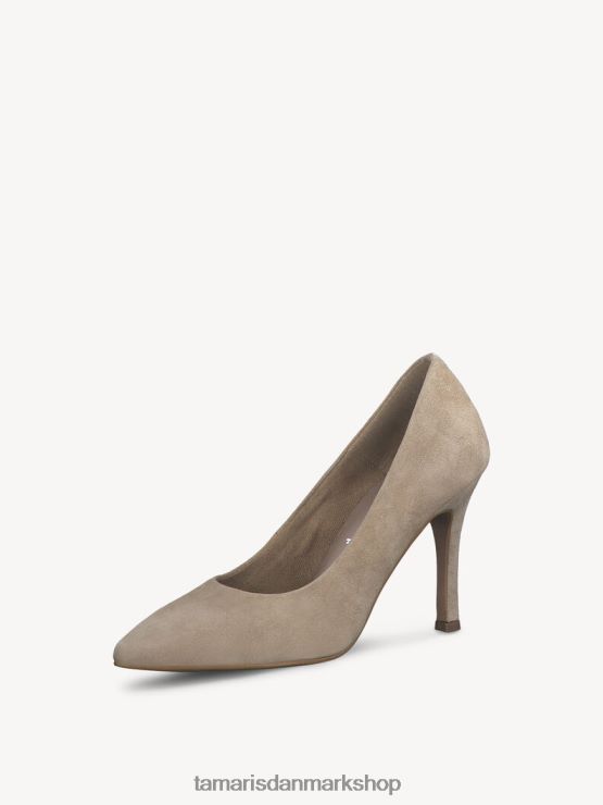 Tamaris Kvinder læder pumps - brun/taupe XVXV8T2003 sko