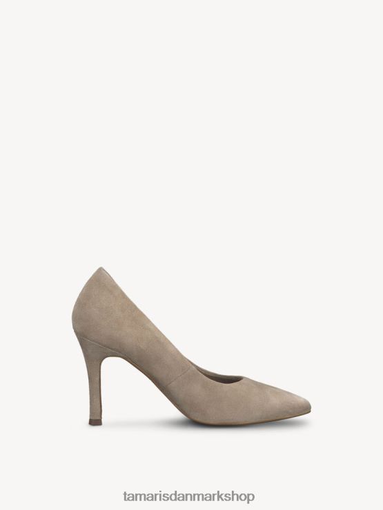 Tamaris Kvinder læder pumps - brun/taupe XVXV8T2003 sko