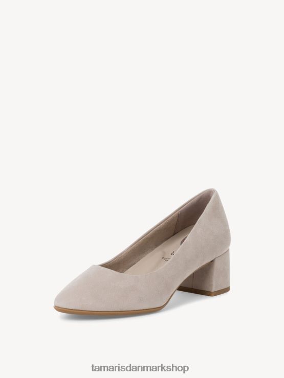 Tamaris Kvinder læder pumps - brun/taupe ruskind XVXV8T1298 sko