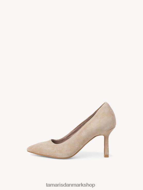 Tamaris Kvinder læder pumps - brun/taupe ruskind XVXV8T2112 sko