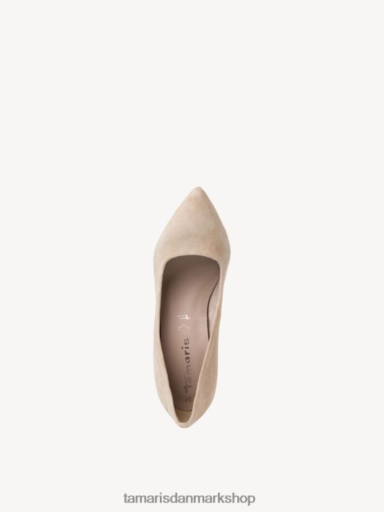 Tamaris Kvinder læder pumps - brun/taupe ruskind XVXV8T2112 sko