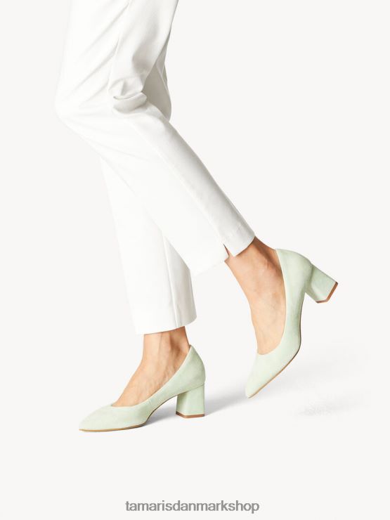 Tamaris Kvinder læder pumps - grøn/mint XVXV8T1350 sko