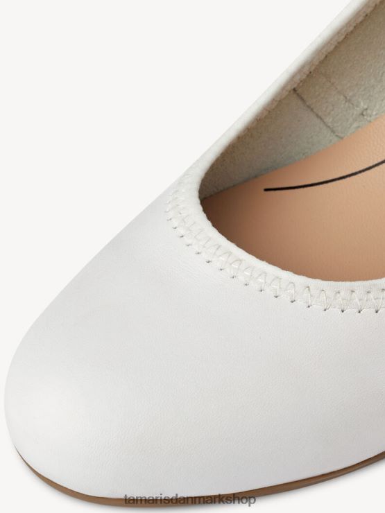 Tamaris Kvinder læder pumps - hvid XVXV8T1324 sko