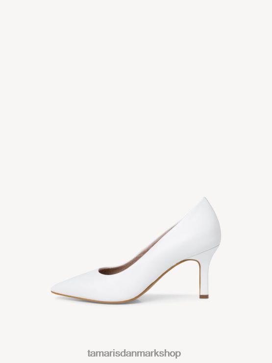 Tamaris Kvinder læder pumps - hvid/hvid læder XVXV8T466 sko