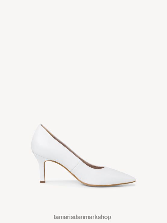 Tamaris Kvinder læder pumps - hvid/hvid læder XVXV8T466 sko