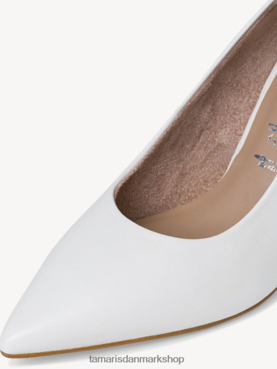 Tamaris Kvinder læder pumps - hvid/hvid læder XVXV8T466 sko