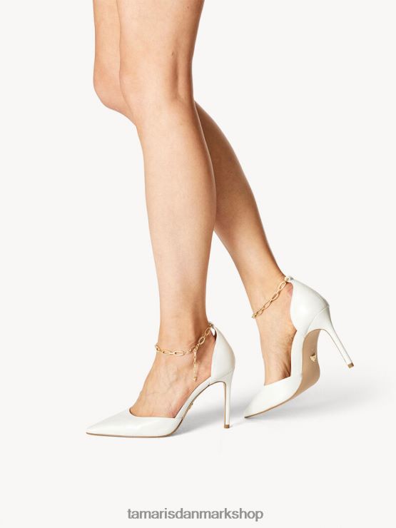 Tamaris Kvinder læder pumps - hvid/hvid perle XVXV8T486 sko
