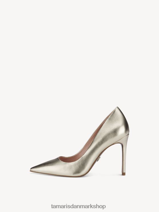 Tamaris Kvinder læder pumps - metallic/lys guld XVXV8T439 sko