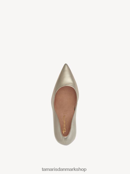 Tamaris Kvinder læder pumps - metallic/lys guld XVXV8T439 sko