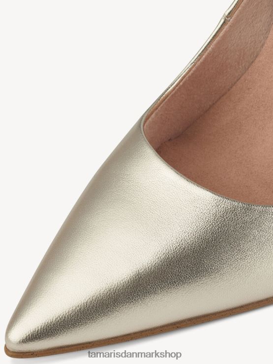 Tamaris Kvinder læder pumps - metallic/lys guld XVXV8T439 sko