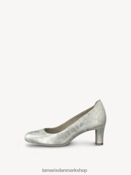 Tamaris Kvinder læder pumps - metallisk/sky guld XVXV8T1189 sko