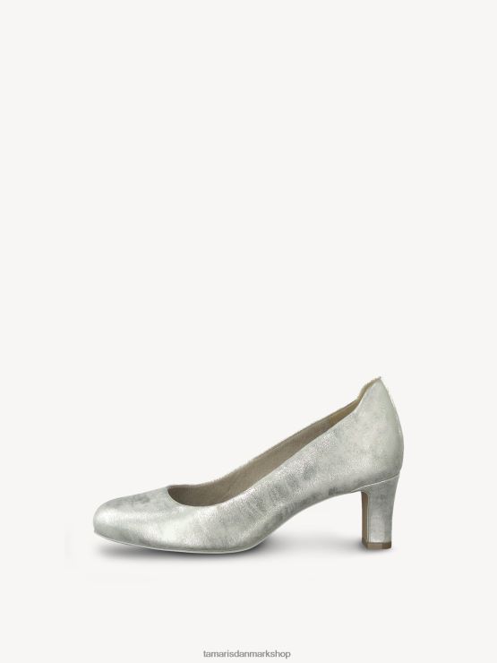 Tamaris Kvinder læder pumps - metallisk/sky guld XVXV8T1189 sko