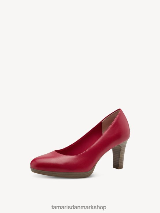 Tamaris Kvinder læder pumps - rød/chili XVXV8T1580 sko