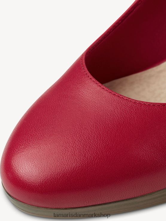 Tamaris Kvinder læder pumps - rød/chili XVXV8T1580 sko