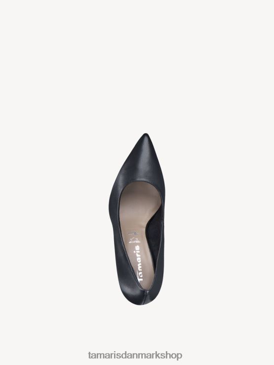 Tamaris Kvinder læder pumps - sort/sort læder XVXV8T1239 sko