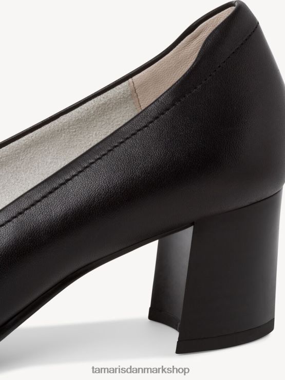 Tamaris Kvinder læder pumps - sort/sort nappa XVXV8T1123 sko