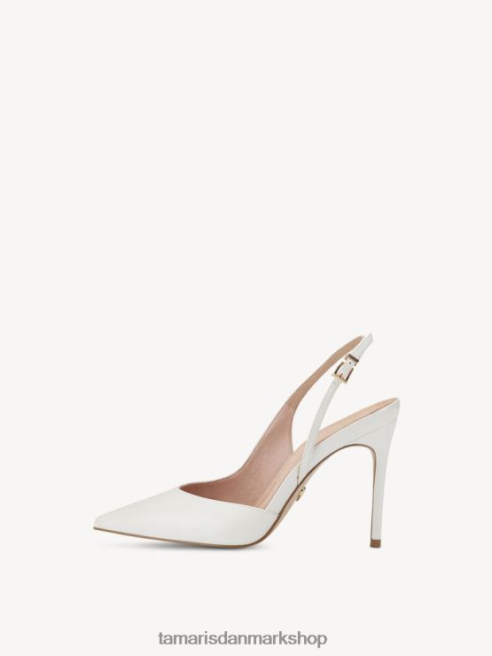 Tamaris Kvinder læder slyngepumper - hvid/hvid perle XVXV8T1770 sko