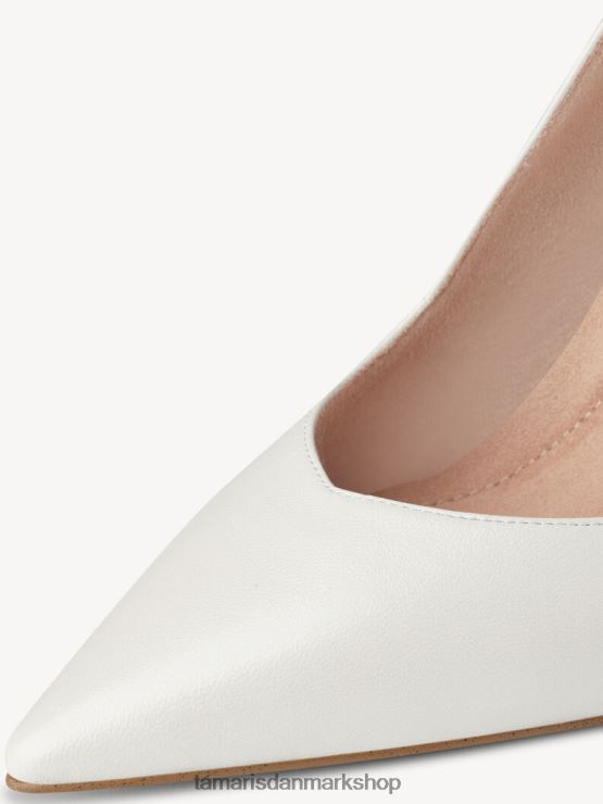 Tamaris Kvinder læder slyngepumper - hvid/hvid perle XVXV8T1770 sko