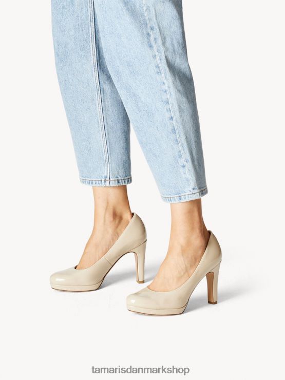 Tamaris Kvinder pumper - beige/beige patent XVXV8T959 sko