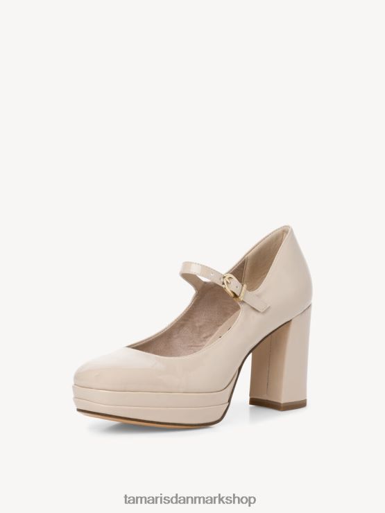 Tamaris Kvinder pumper - beige/elfenben patent XVXV8T2320 sko