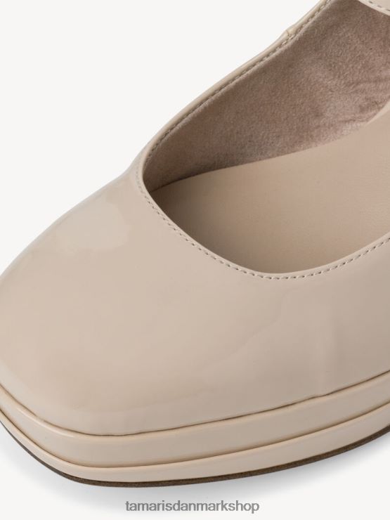 Tamaris Kvinder pumper - beige/elfenben patent XVXV8T2320 sko