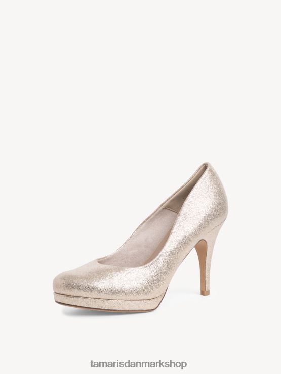Tamaris Kvinder pumper - metallic/lt.guld glam XVXV8T379 sko
