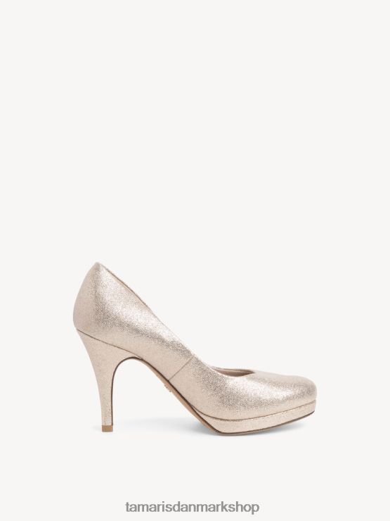 Tamaris Kvinder pumper - metallic/lt.guld glam XVXV8T379 sko