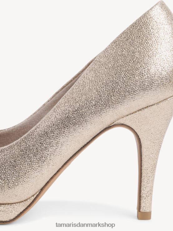 Tamaris Kvinder pumper - metallic/lt.guld glam XVXV8T379 sko