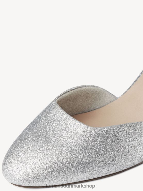 Tamaris Kvinder pumper - metallic/sølv glam XVXV8T1663 sko