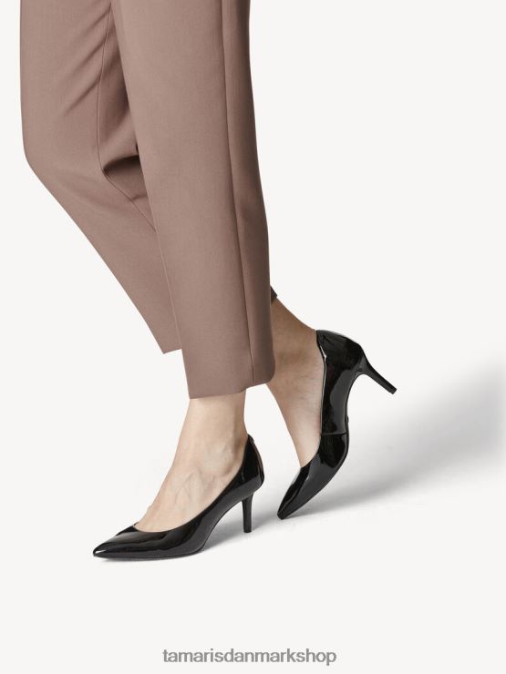 Tamaris Kvinder pumper - sort/sort patent XVXV8T2282 sko