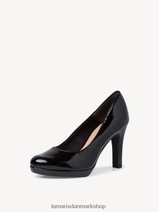 Tamaris Kvinder pumper - sort/sort patent XVXV8T897 sko